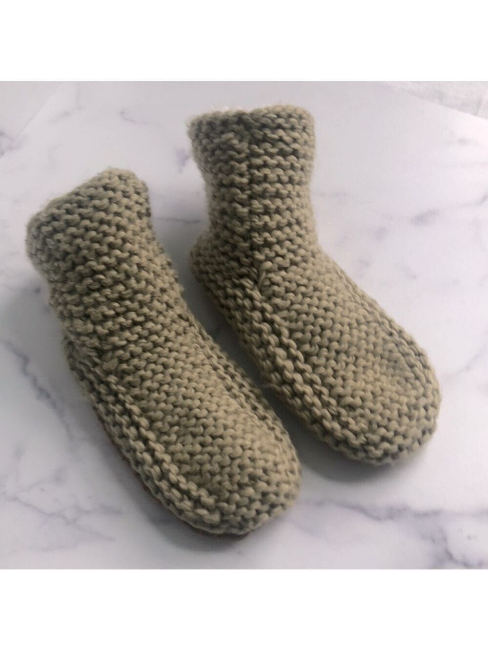 Lemon Anthropologie Pull On Faux Fur Slipper Booties Size S/M